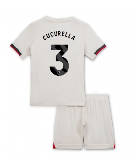 Billige Fotballdrakt Chelsea Marc Cucurella #3 Replika Bortedraktsett Barn 2025-26 Kortermet (med bukser)